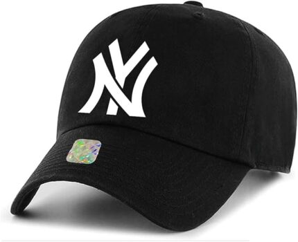 L GLORY Classic NY Baseball Cap for Men & Women, 100% Cotton Adjustable Dad Hat, One Size Fits All, Lightweight Breathable Everyday Casual Cap