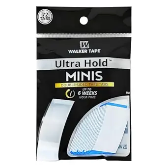 Walker Tape Ultra Hold Mini Tabs (72 Pieces) are premium double-sided adhesive tabs designed for lace wigs, toupees, and tape-in hair extensions. Known for their strong, long-lasting hold, these mini tabs provide secure bonding while remaining easy to apply and remove, making them ideal for daily wear or extended use.